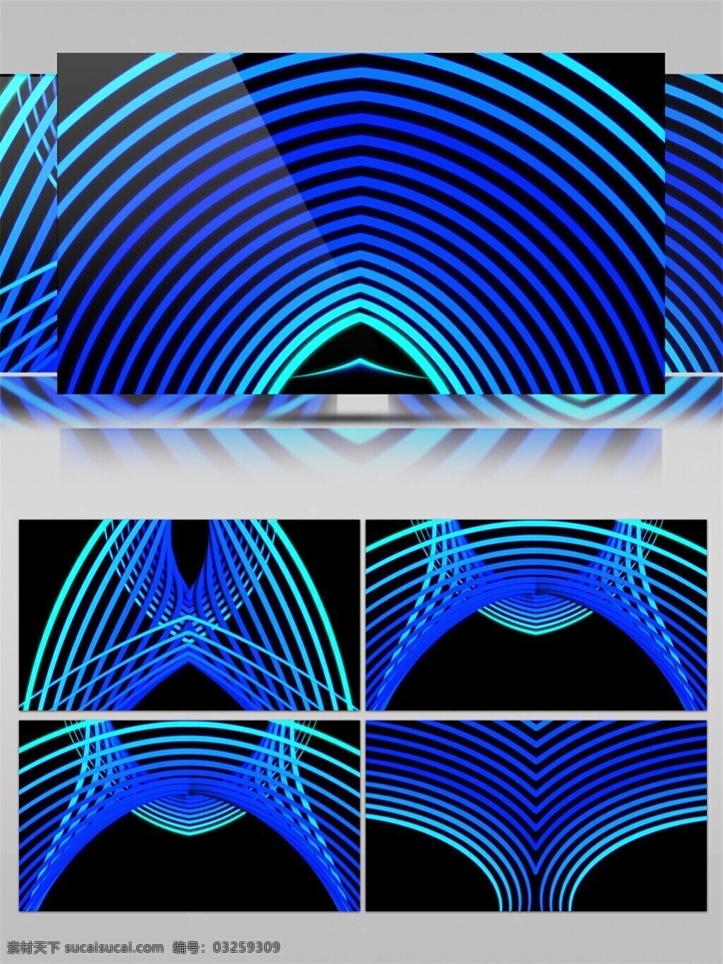 密集型 蓝色 条纹 视频 密集条纹 科技蓝色 变形 对称 视频素材 动态视频素材