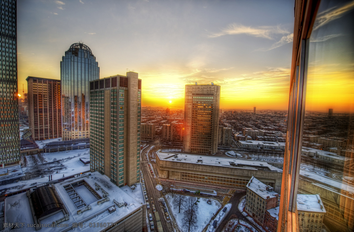 玻璃 城市 窗户 倒影 道路 冬天 反射 高楼大厦 现代都会雪景 雪景 屋顶 落日 树木 镜像 广告牌 马路 建筑 国外旅游 摄影图库 旅游摄影 矢量图