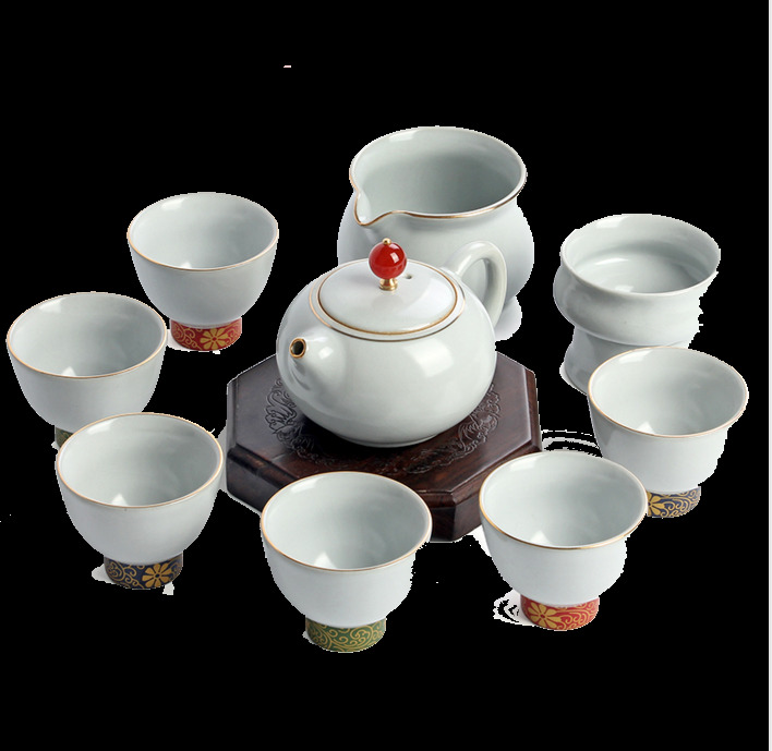 清新 简约 白色 茶具 产品 实物 白色茶具 产品实物 简约风格 木制茶垫