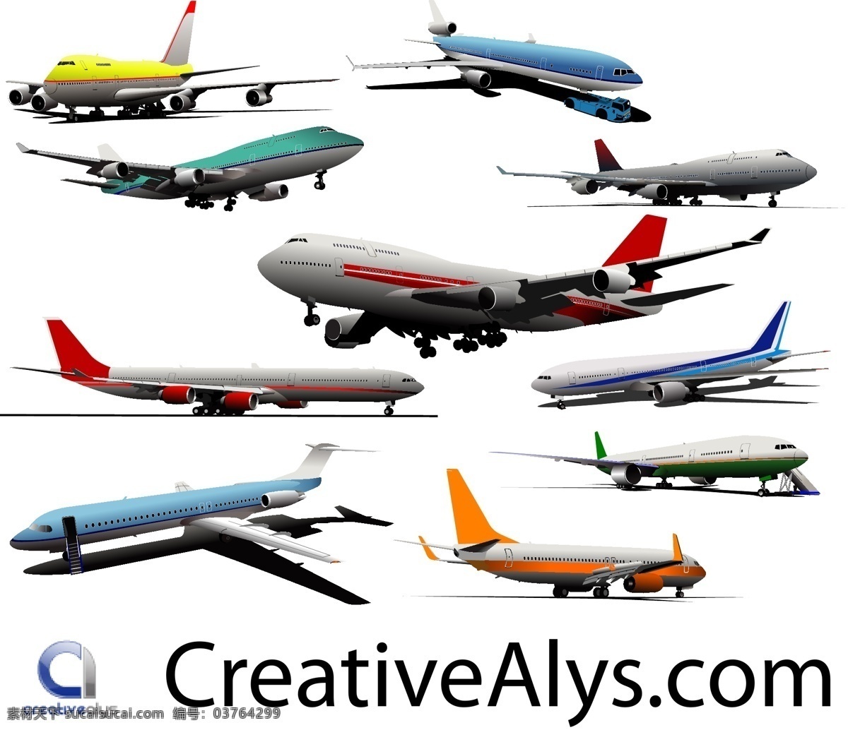 飞机矢量图 飞机 航空 航天 各种飞机 海报素材 图标 卡通设计
