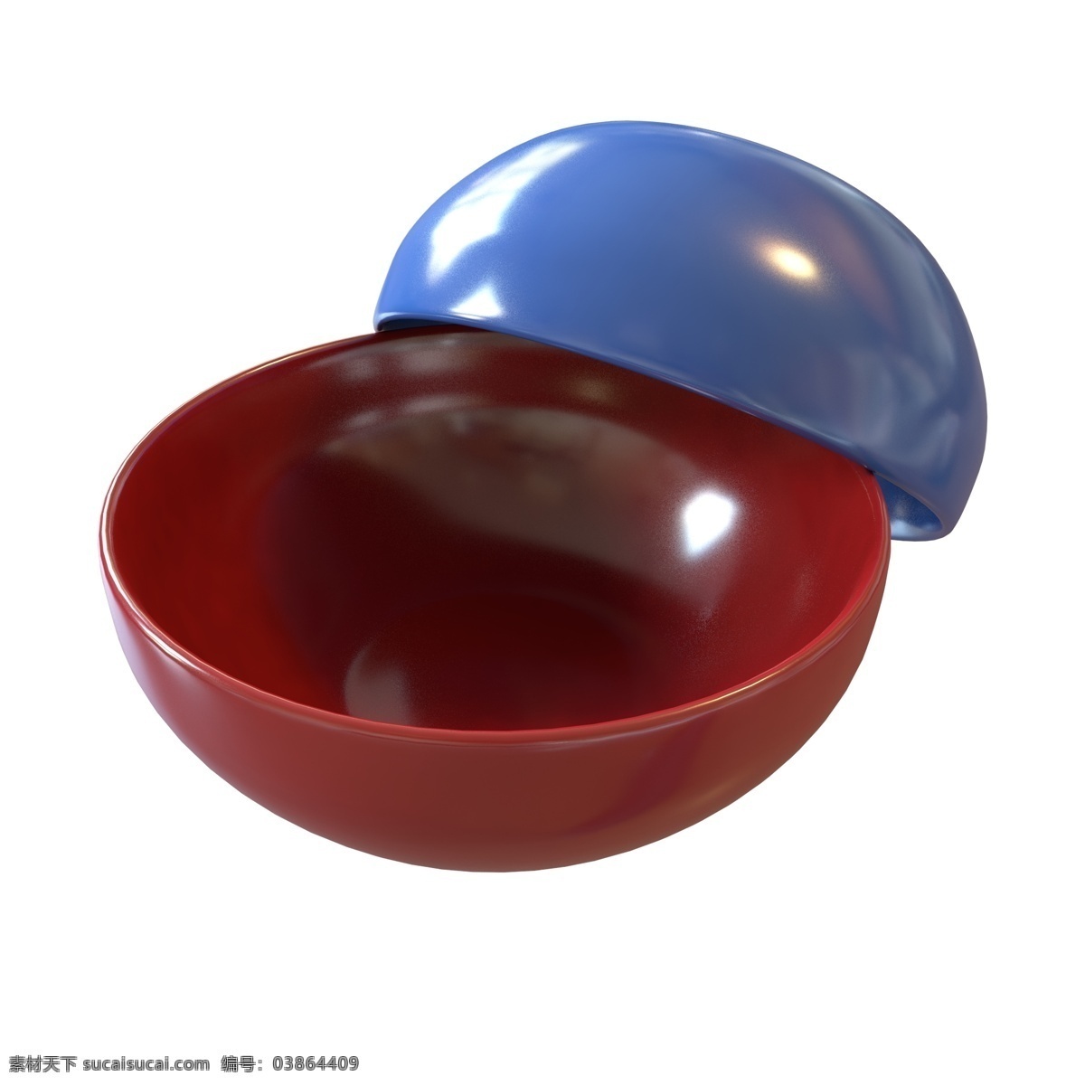 立体 写实 瓷器 碗 配 图 蓝色 蓝色碗 枣红色 枣红色碗 两个碗 立体碗 c4d 碗筷 写真 3d