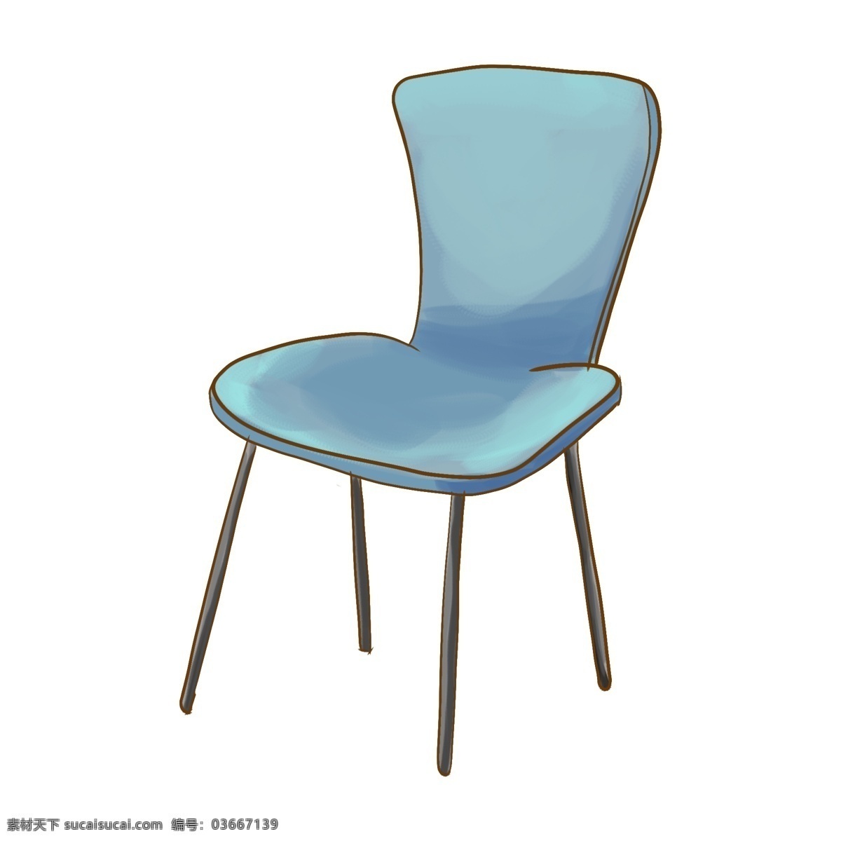 蓝色 椅子 装饰 插画 蓝色的椅子 不锈钢椅子 漂亮的椅子 创意椅子 立体椅子 精美椅子 家具椅子