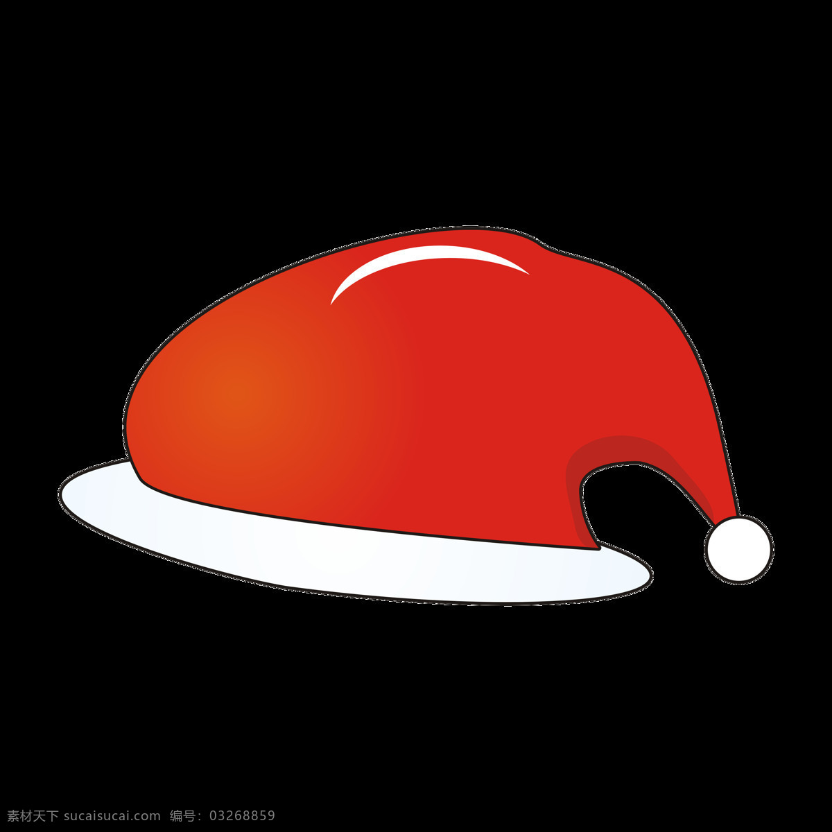 圣诞 元素 帽子 卡 通风 圣诞老人 红色 圣诞元素 圣诞帽子 卡通风格 圣诞老人帽 红色帽子