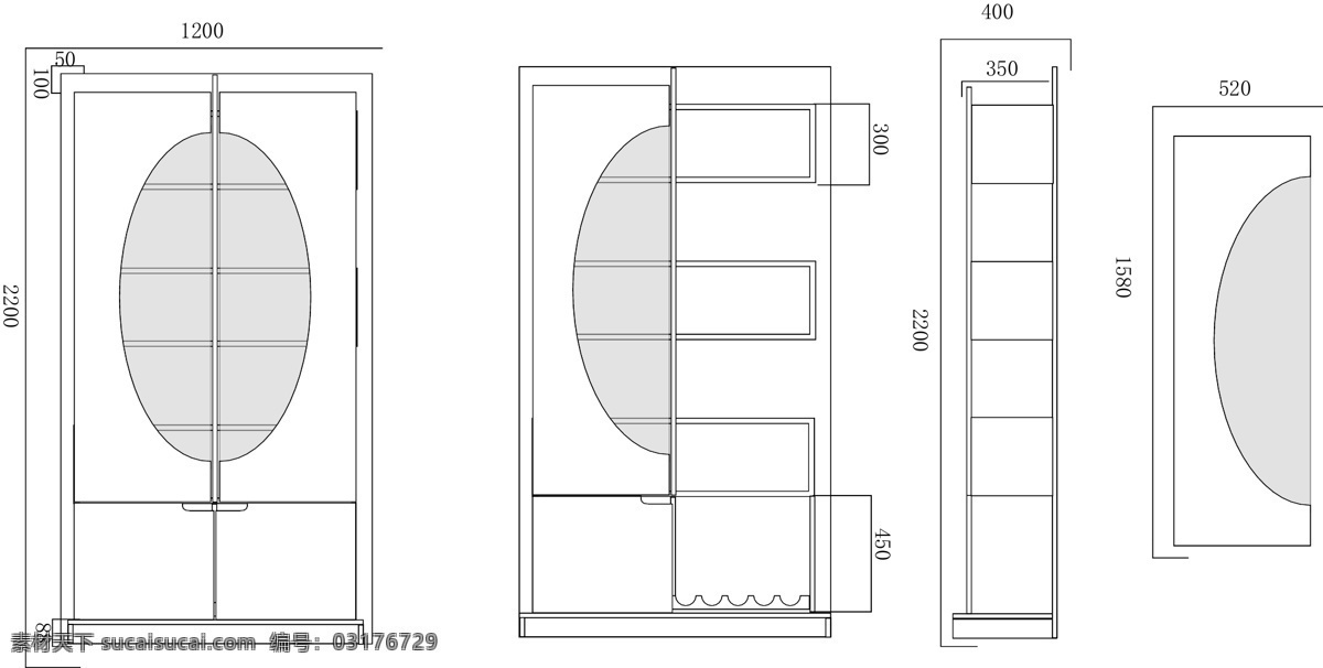 酒柜 酒柜设计图纸 建筑家居 家居家具 矢量图库