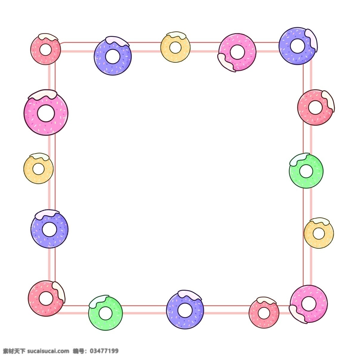 手绘 可爱 彩色 甜甜 圈 边框 甜甜圈 彩色甜甜圈 甜品 卡通 插画 食物边框 甜甜圈元素 甜甜圈图标 粉色边框 可爱边框 儿童 萌 蓝色甜甜圈 粉色甜甜圈 绿色甜甜圈 黄色甜甜圈 紫色甜甜圈