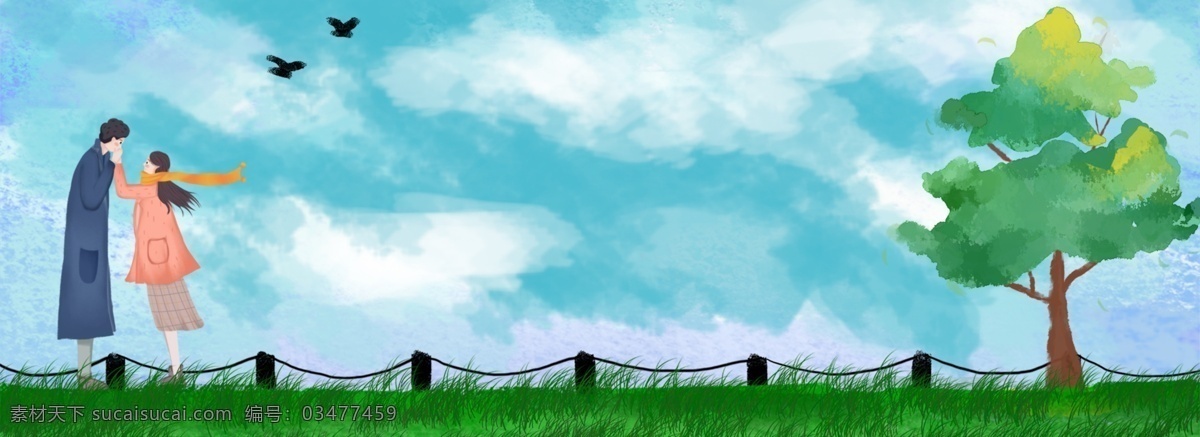 唯美插画 白云 蓝天 骆驼 沙漠 山脉 淘宝海报背景 插画 水彩 电商 淘宝 背景 春天 花草 画 蓝色 绿色 明信片 清新 手绘 树 浪漫 风景 日出 唯美 小清新