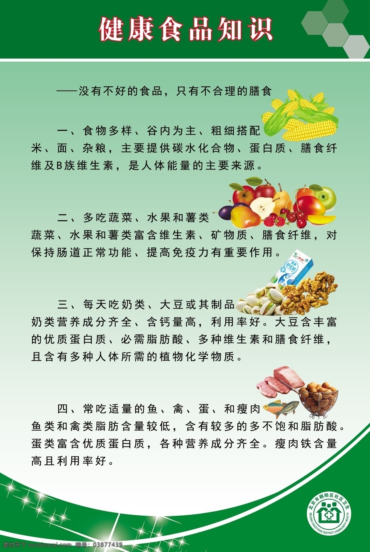 健康食品 知识 展板 健康 绿色 食品 海报
