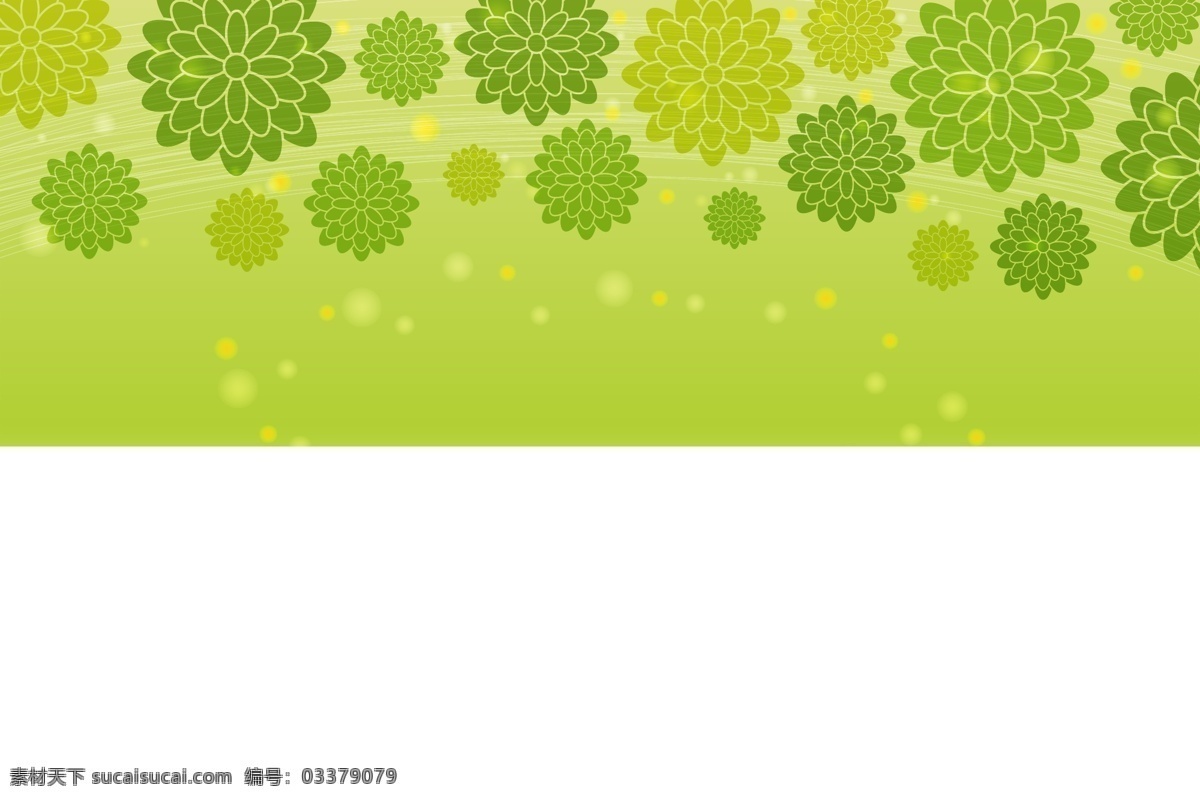 绿色花纹背景 扁平花纹 海报 banner 卡通 绿色花纹 矢量背景 手绘 童趣