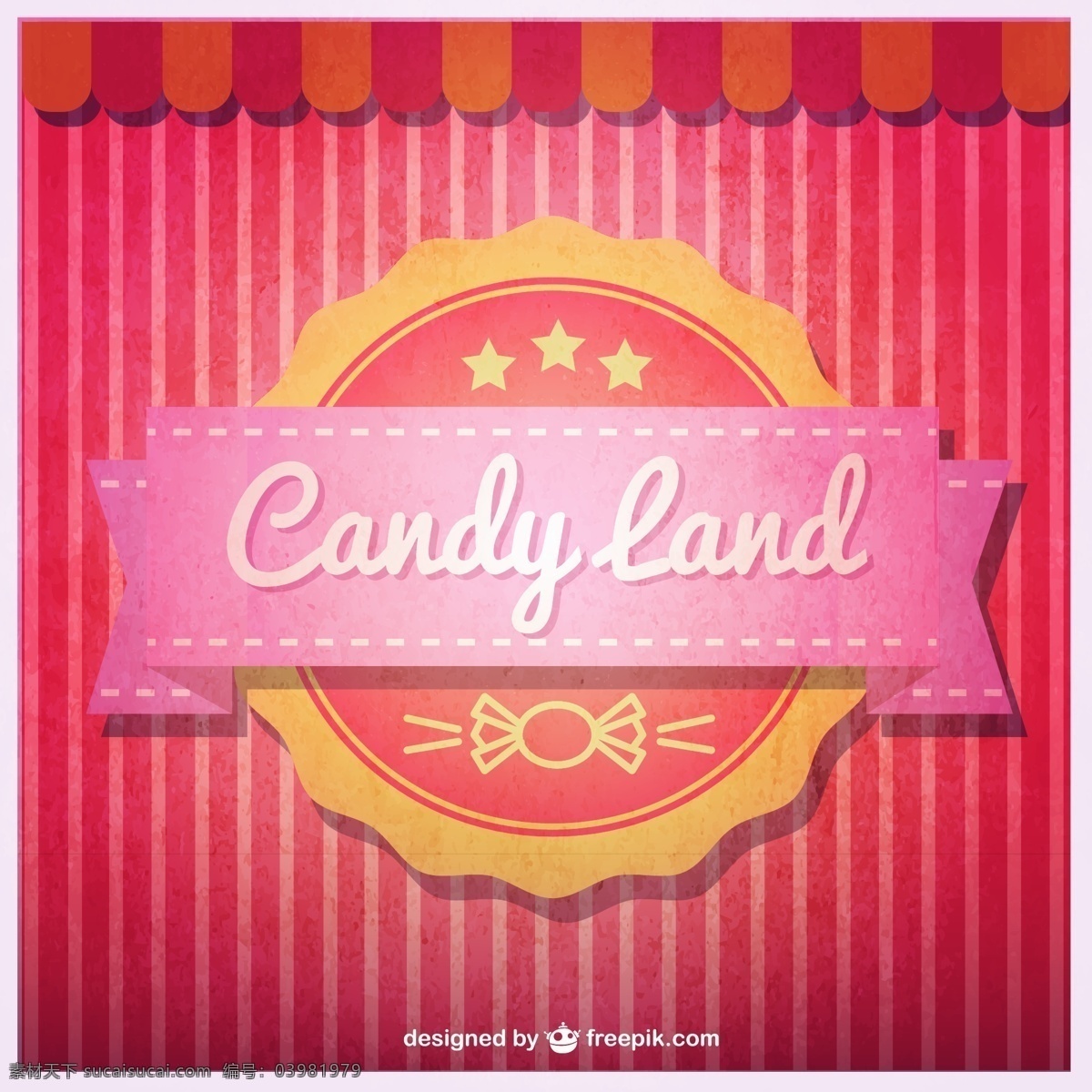 糖果世界标签 销售 糖果 标签 丝带 甜品 背景 矢量图 ai格式 粉色