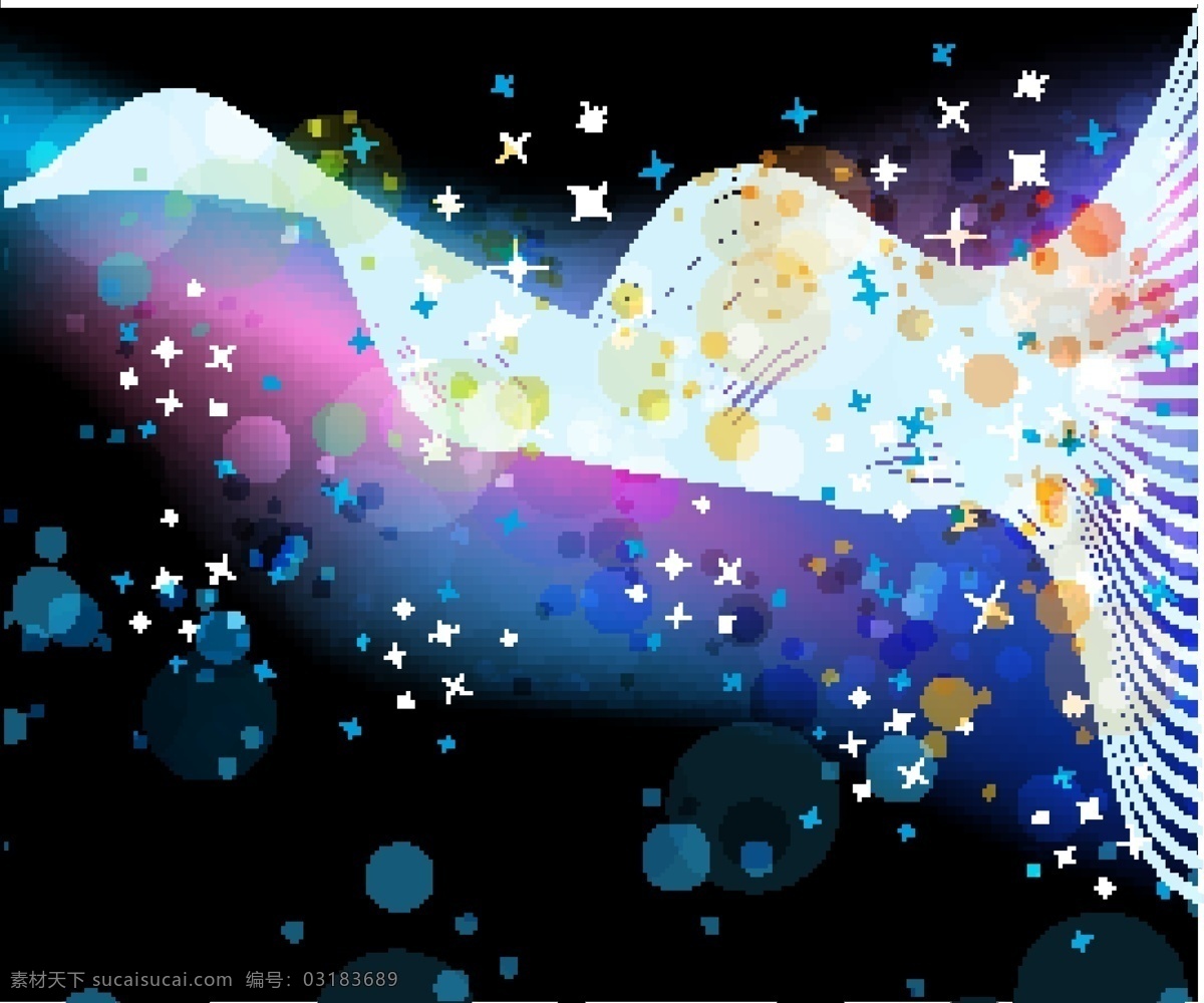 中文 摘要 星光 波 线 矢量 艺术 摘要背景壁纸
