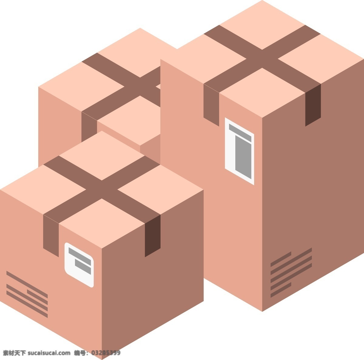 d 风格 收纳 箱 元素 商用 城市 生活 立体 纸箱 2.5d 便利