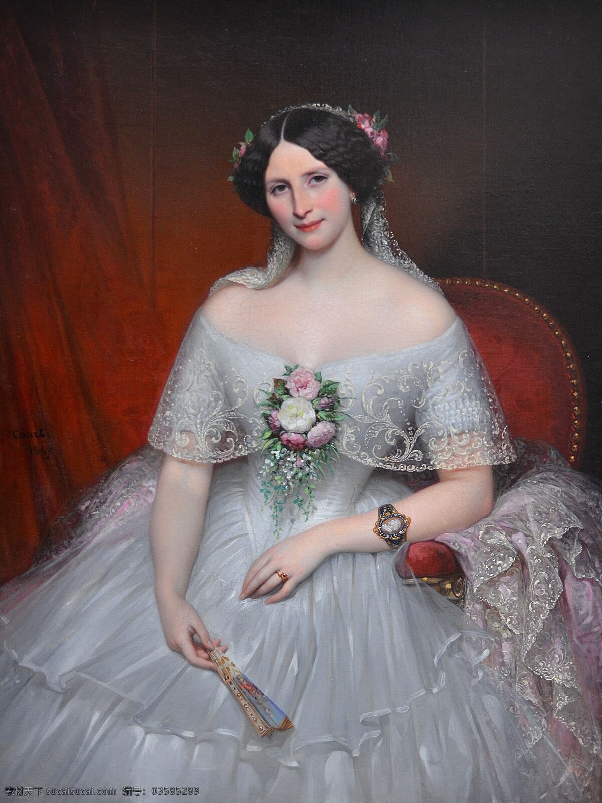 欧美婚纱肖像 油画 海报 欧美 背景 装修 手绘 文化艺术 绘画书法