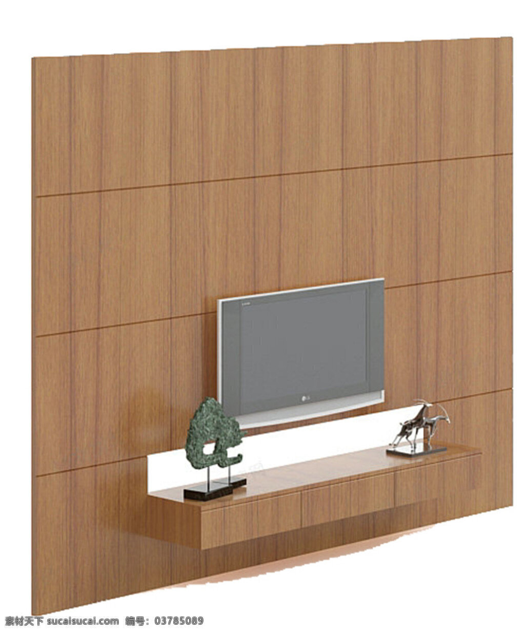 max 模板下载 素材图片 背景 墙 模型 电视 电视柜 白色