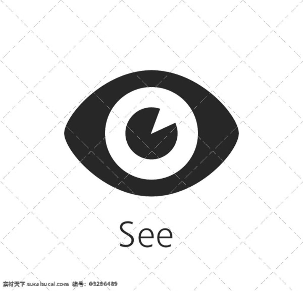 see图标 see icon 眼睛 眼 观看 查看 看 监控 眼图标 眼球 卡通眼睛 视觉 视力 图标 logo设计