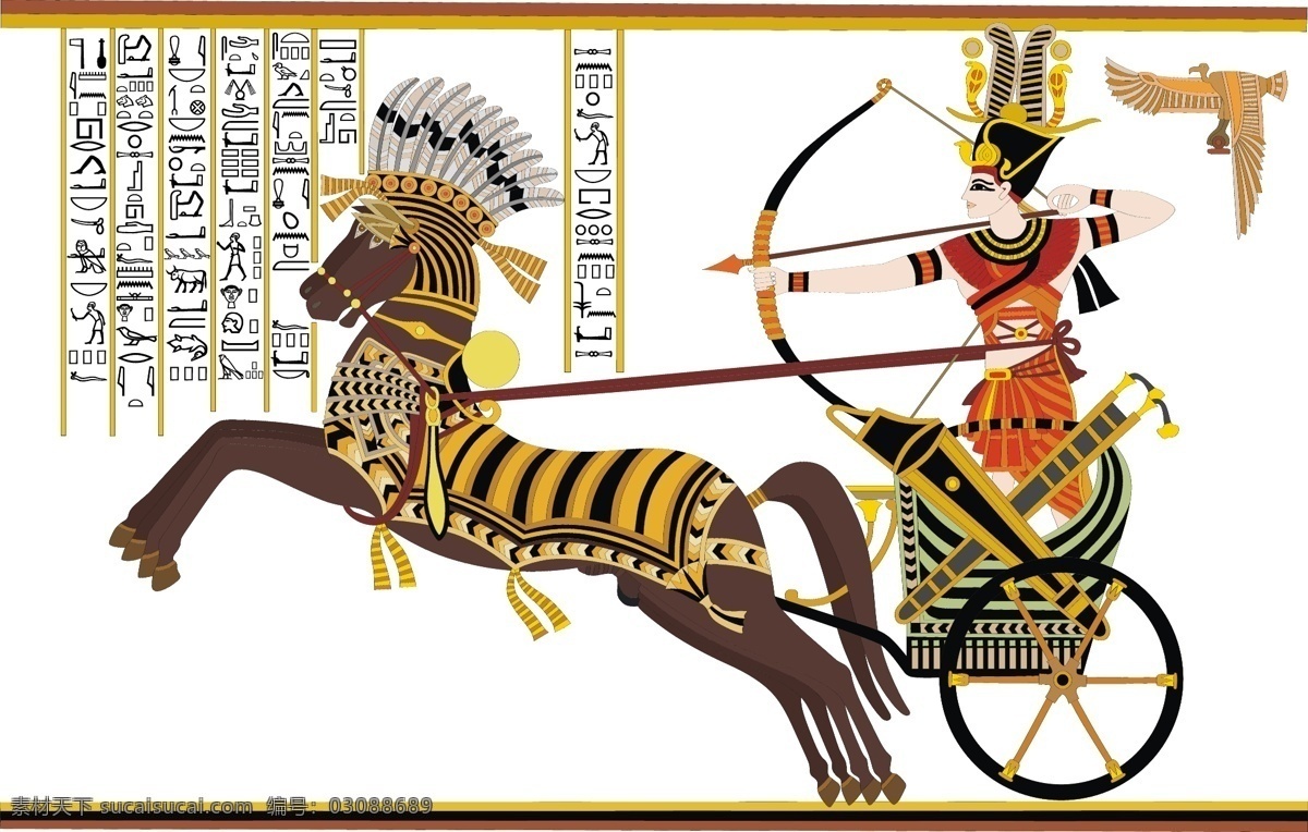拉美 西斯 二世 卡 叠石 战 矢量 埃及 古典 男 战斗 卡叠石 马 加低斯 操作画面 法老 矢量图 矢量人物