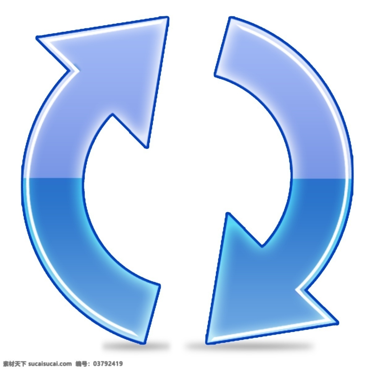 蓝色旋转箭头icon图标素材图片下载-素材编号03792419-素材天下图库