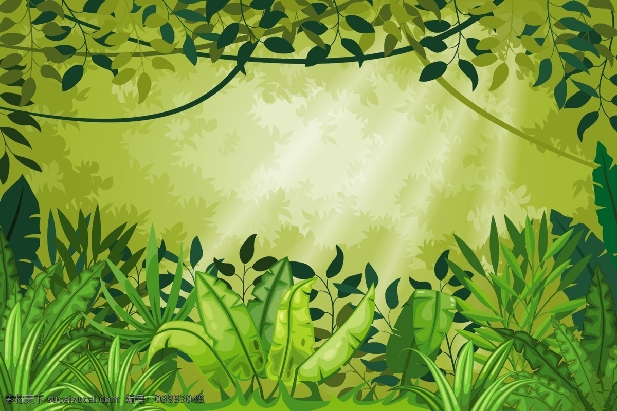 茂密 绿色 森林 背景 叶子 树叶 底纹 植物 草从 植物藤