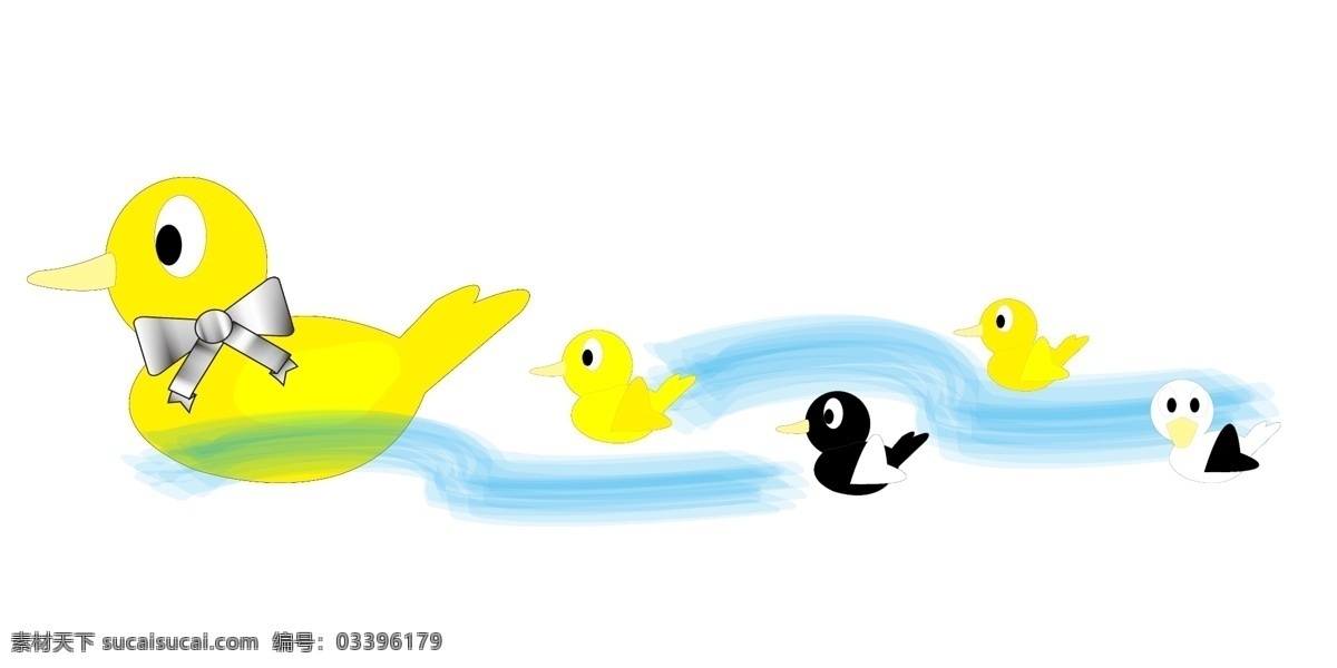 手绘 鸭子 分割线 插画 黄色的鸭子 手绘插画 卡通插画 分割线插画 手绘分割线 鸭子分割线