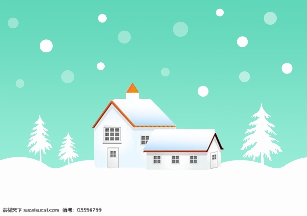 雪 中 房子 背景 树 雪花