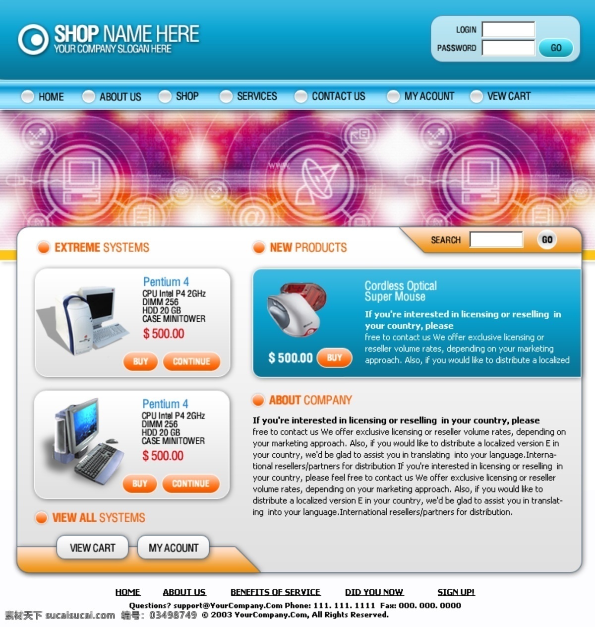 欧美 电子产品 销售网站 模板 it 电子 公司 网页模板 网页素材 网页代码