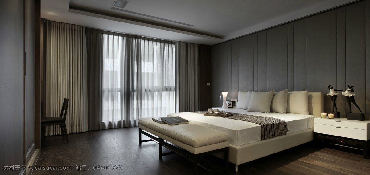 现代 简约 卧室 床 效果图 吊灯 简约风 浅色地毯 装修 现代风