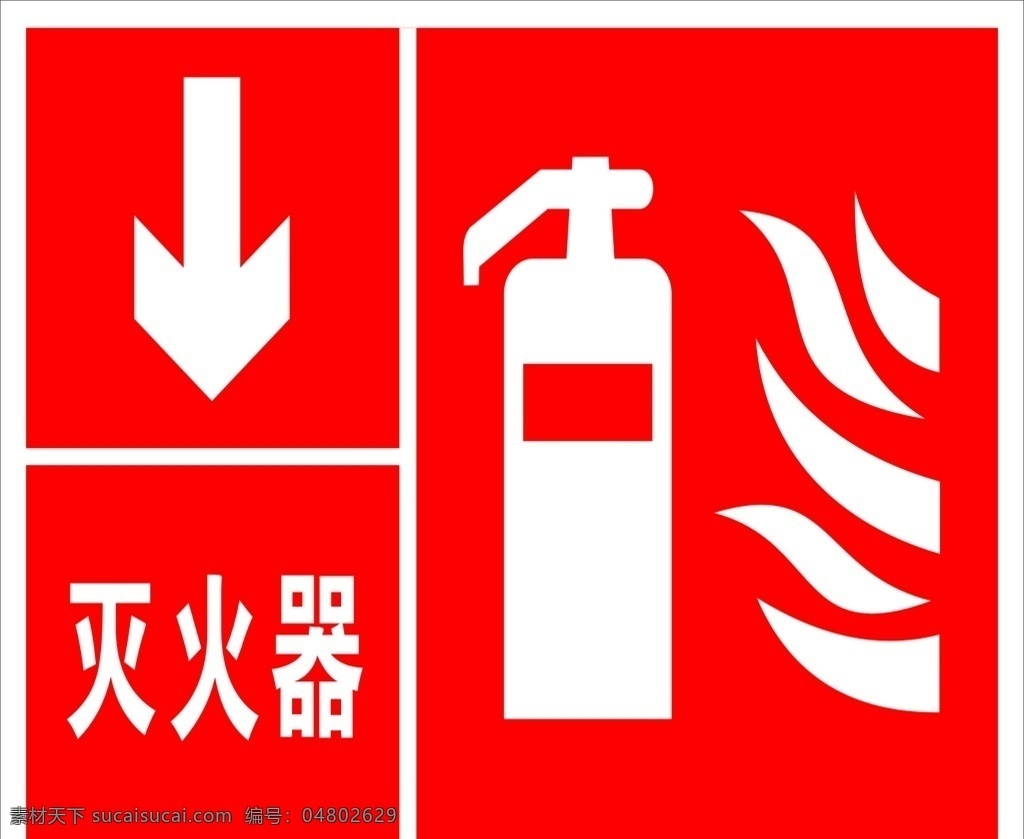 灭火器标志 灭火使用方法 消防器材 消防