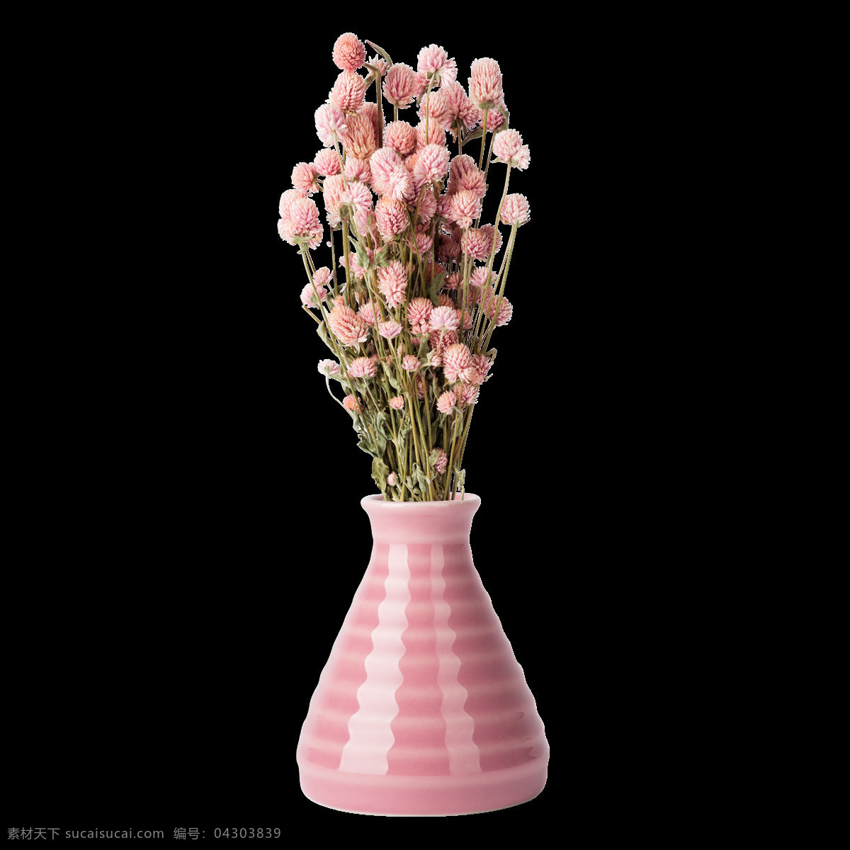 粉色 花瓶 里 花朵 元素 植物 装饰 家居