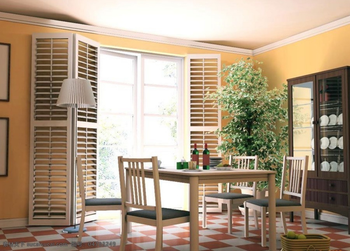 田园 舒适 餐厅 家居 木纹色 温馨 家居装饰素材 室内设计