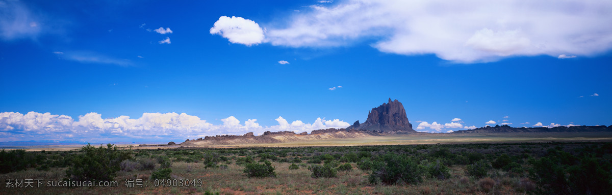 戈壁滩 蓝天 白云 全景风景 全景 唯美 自然风景 风景2 自然景观 蓝色