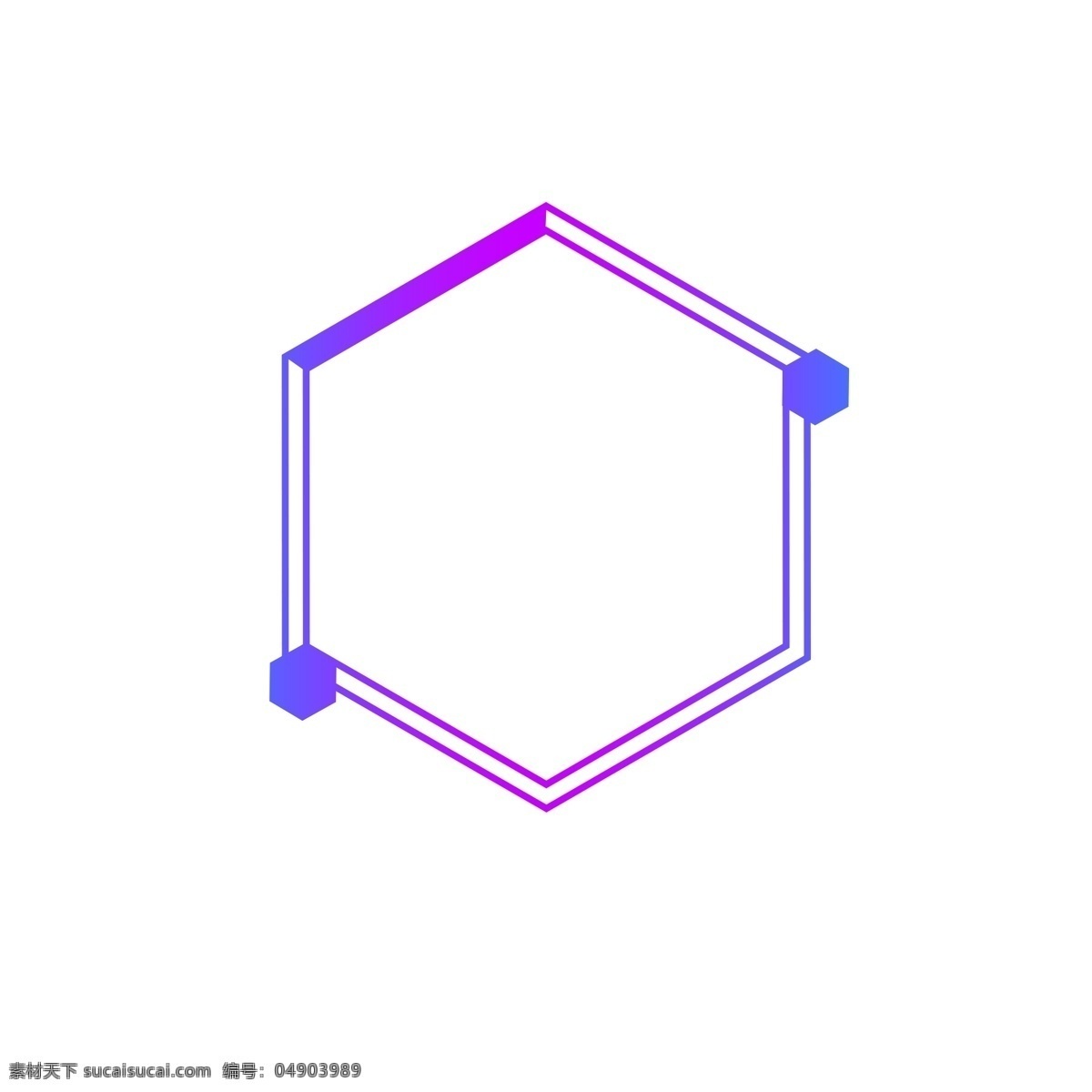 蜂巢 六边形 简约 科技 边框 元素