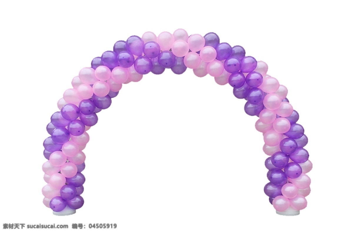 气球拱门 气球 拱门 门头效果图 粉紫气球 汽车物料 分层