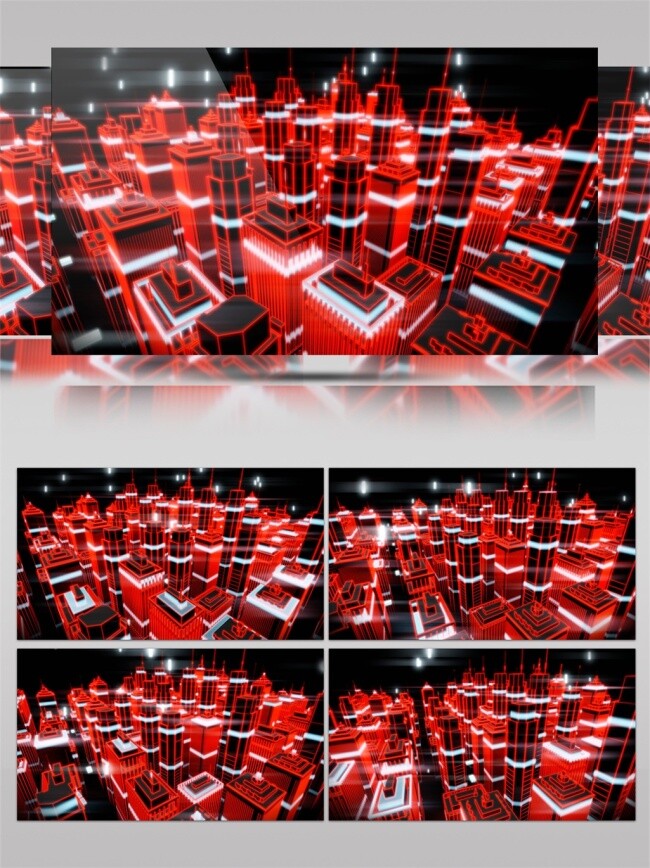 红色 炫 光 城市 动态 视频 光束 动感 唯美背景素材 舞台背景素材 光波 led 闪烁 灯光