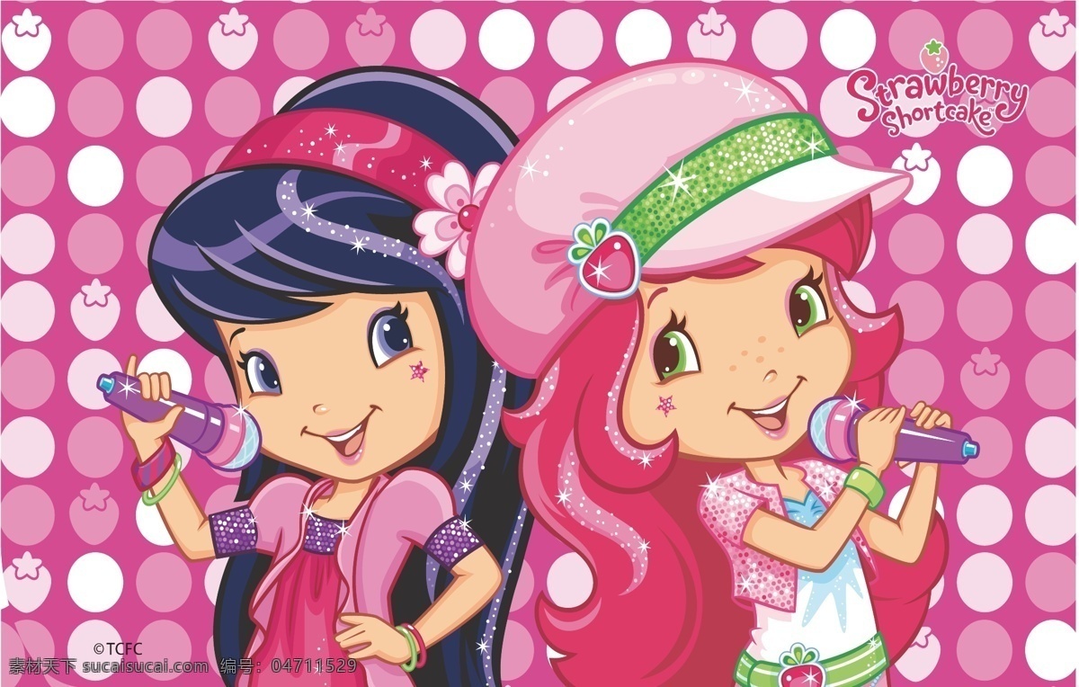 草莓女孩 动画 卡通人物 卡通女孩 动漫 动画人物 卡通 姐妹 动漫动画 动漫人物