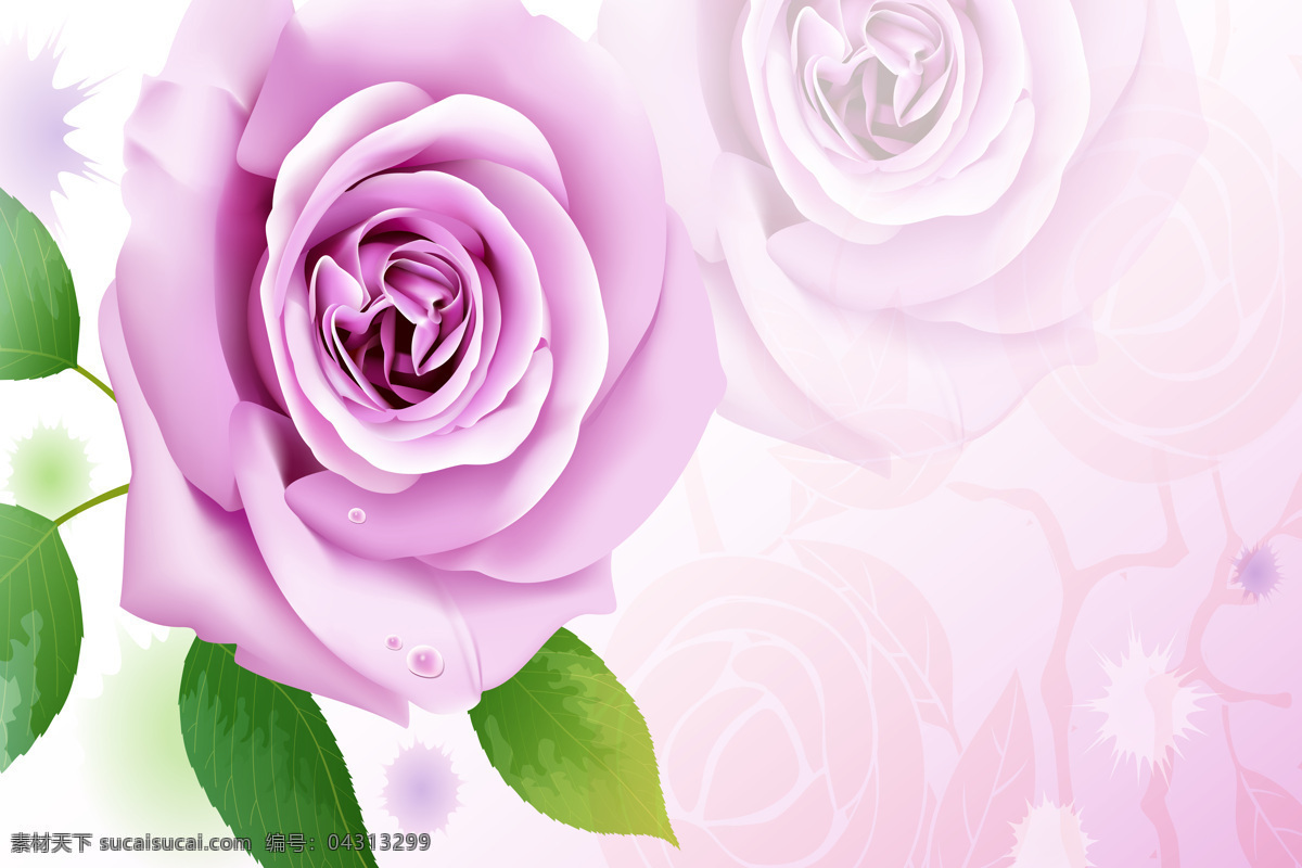 粉色 浪漫 装饰画 花朵 装饰图