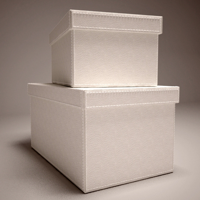 白色 精致 礼品盒 3d 模型 3d模型 3d渲染 模型素材