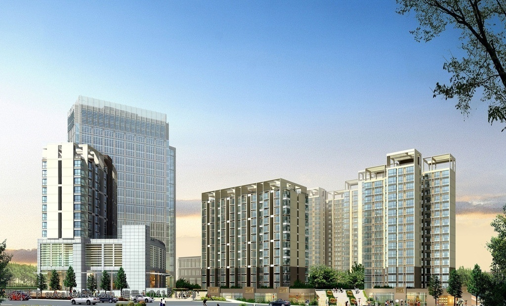 城市建筑 建筑 景观 3d 房地产 商务楼 商场 效果图 建筑设计 环境设计