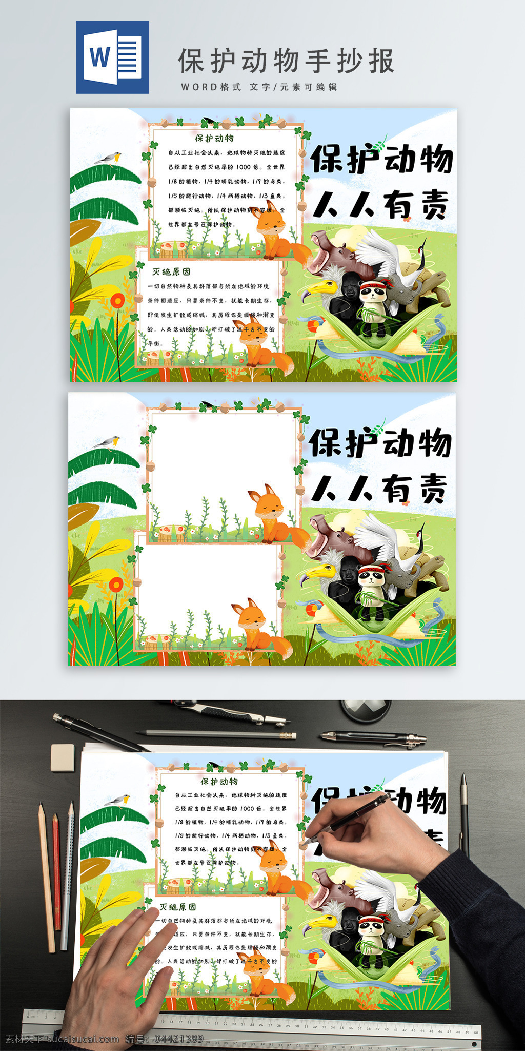 小 清新 保护 动物 手 抄报 小清新 手抄报 保护动物 小报 精选