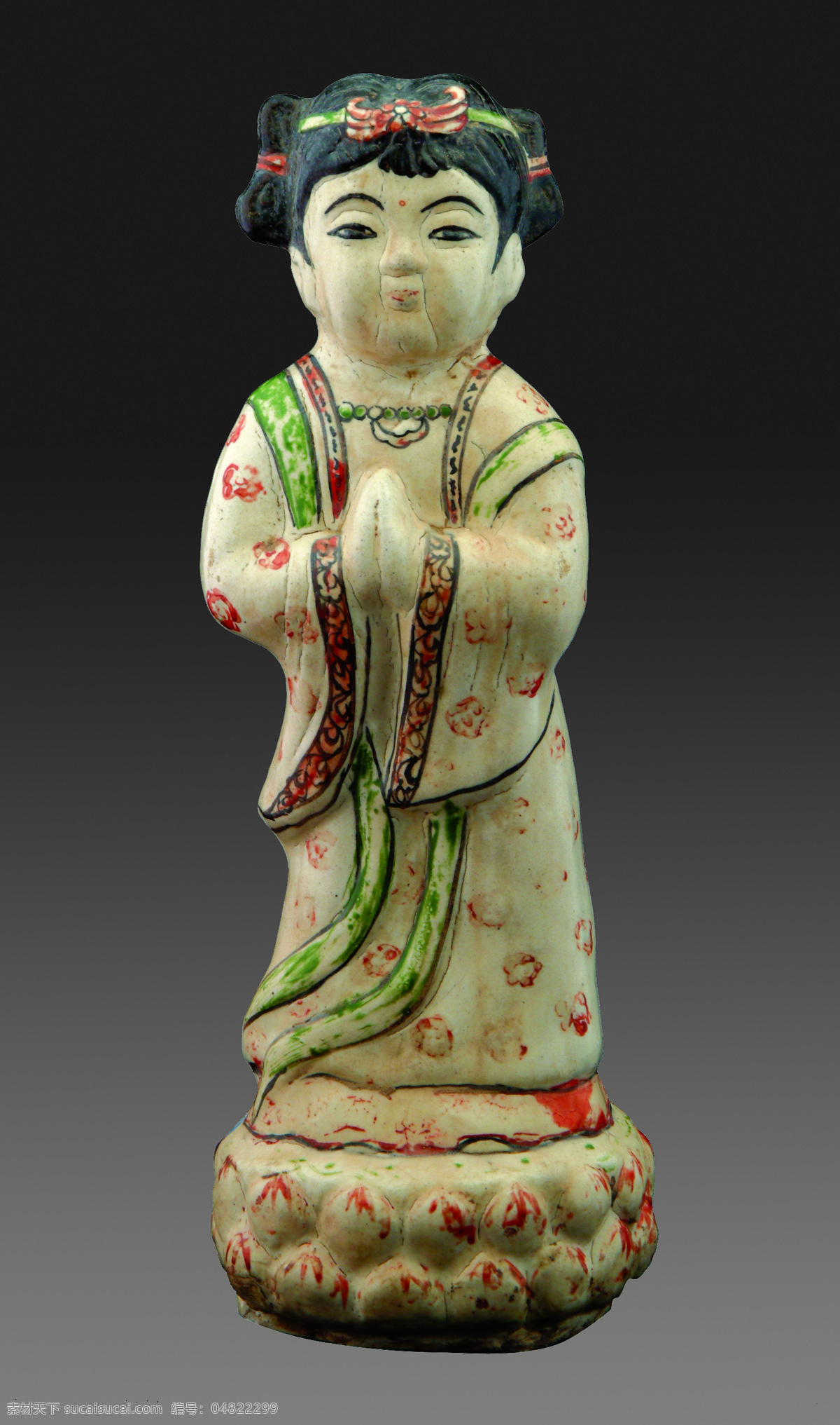 磁 州 窑 红 绿 彩 童子 塑像 童子塑像 隋唐 大运河 出土文物 文物 传统文化 文化艺术