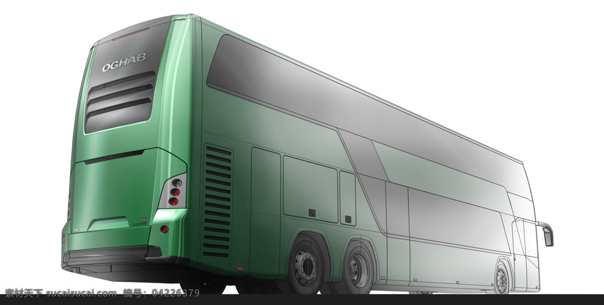 双层 公共 汽车 工业设计 3d模型素材 其他3d模型