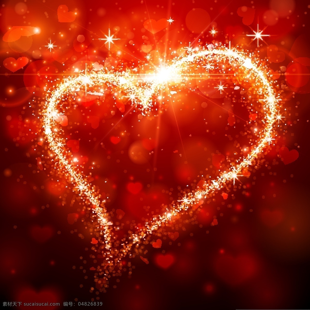 梦幻 光斑 心形 模板下载 爱心 红爱 214情人节 爱情 浪漫婚礼婚庆 节日素材 情人节 矢量素材