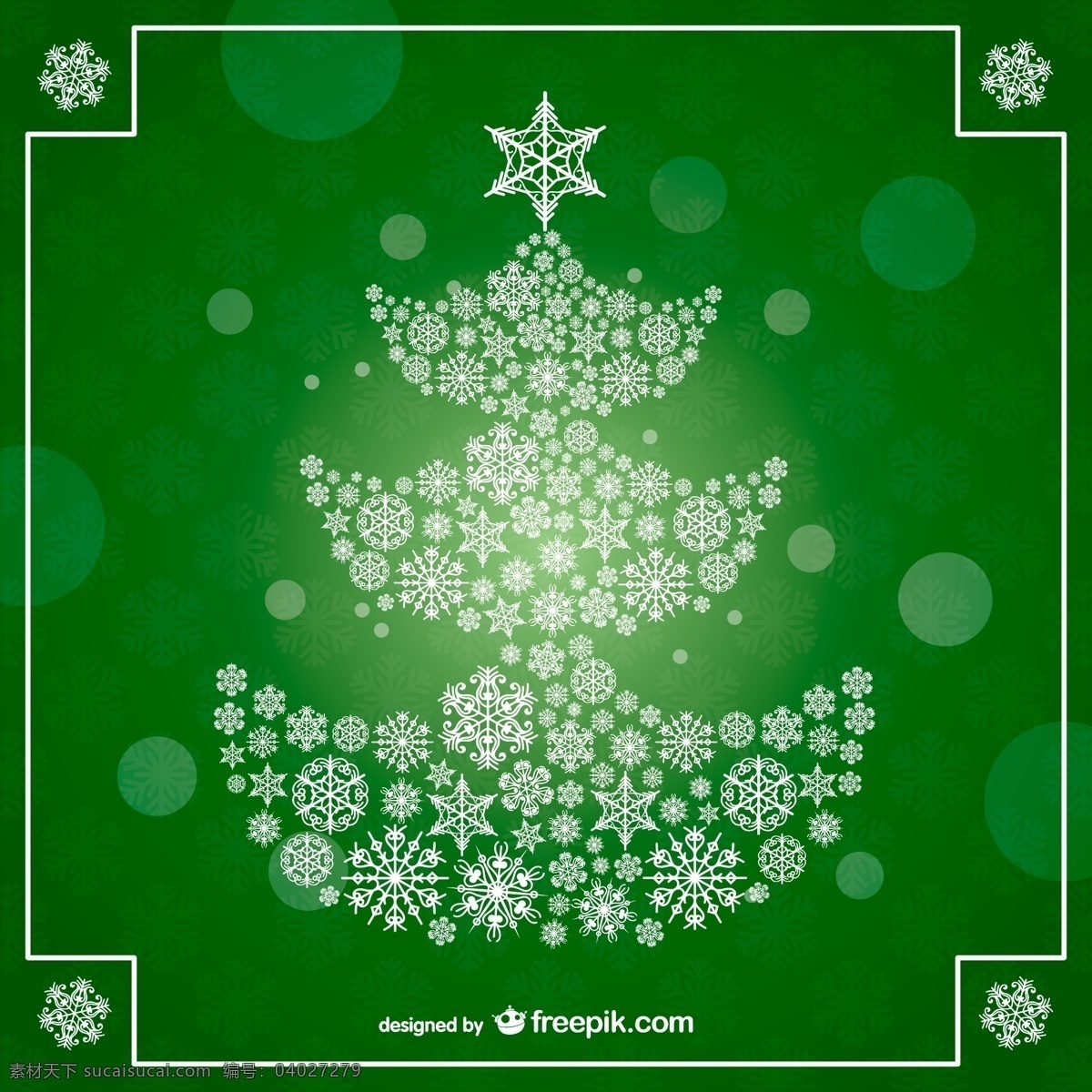 绿色 背景 上 圣诞树 圣诞 圣诞节 雪花 薄片 矢量 片状
