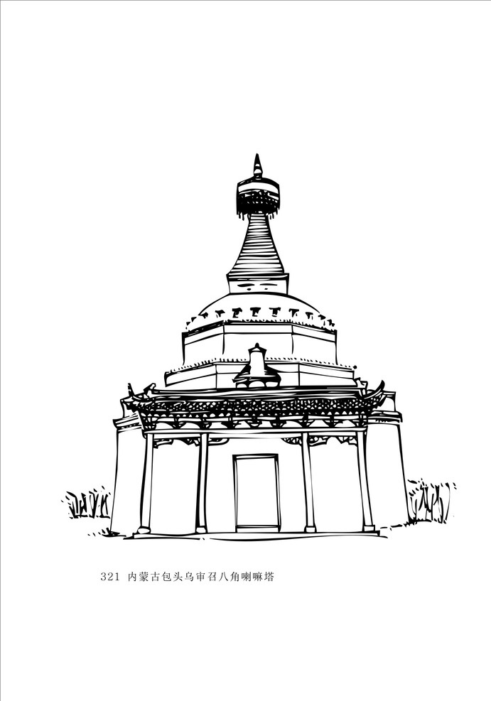 建筑制图 花纹 黑白装饰画 黑白线描 藏族文化 藏族图案 藏族元素 藏族吉祥 藏族花纹 抠图 底纹边框 条纹线条