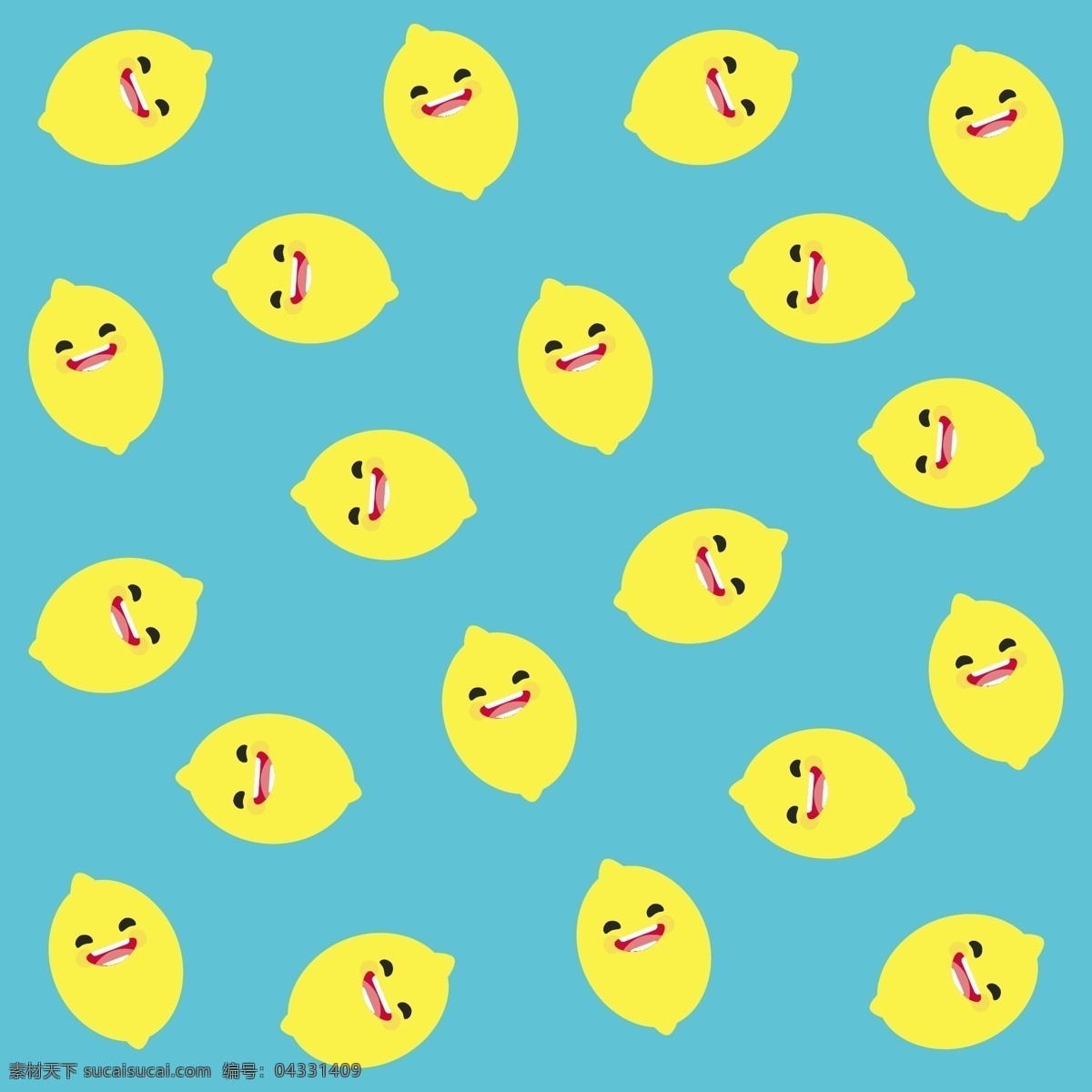 手绘 柠檬 表情 图标 装饰 图案 背景 柠檬表情图标 装饰图案