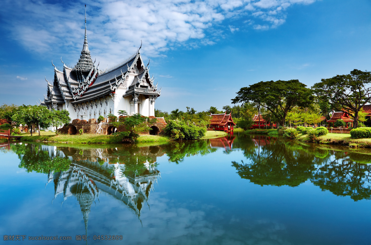 泰国风景 人文地理 泰国 旅游摄影 自然风景 蓝天白云 寺庙 自然风光 国外旅游