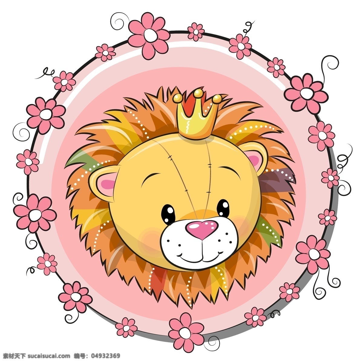 卡通狮子 狮子 卡通 可爱 动物 幼儿园素材 卡通动物 卡通设计