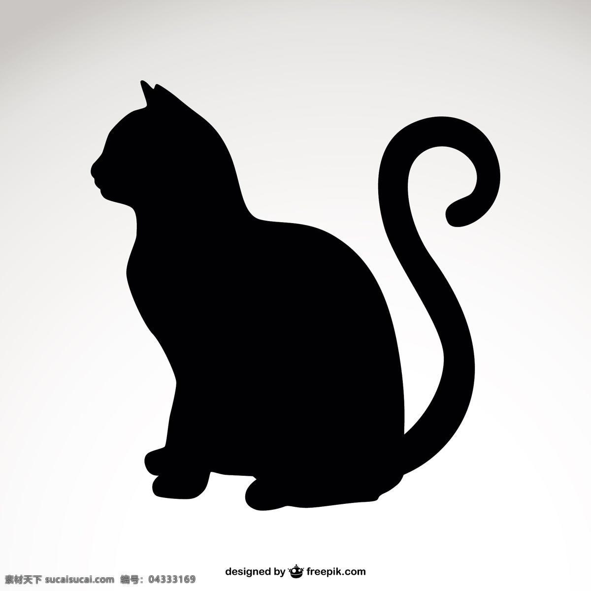 猫的剪影 模板 猫 动物 图形 轮廓 布局 符号 图形设计 黑色 宠物 形状 插图 设计元素 简单 元素 白色