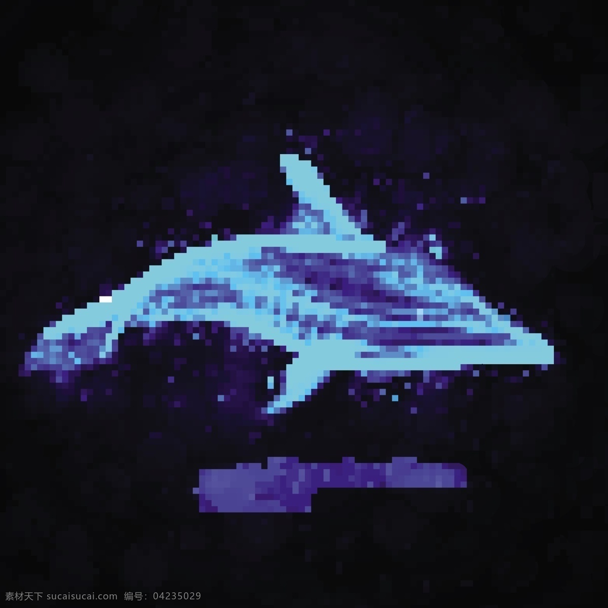 光线海豚 海豚 光线 动感 光晕 炫光 时尚 梦幻 背景 底纹 矢量 海洋生物 生物世界