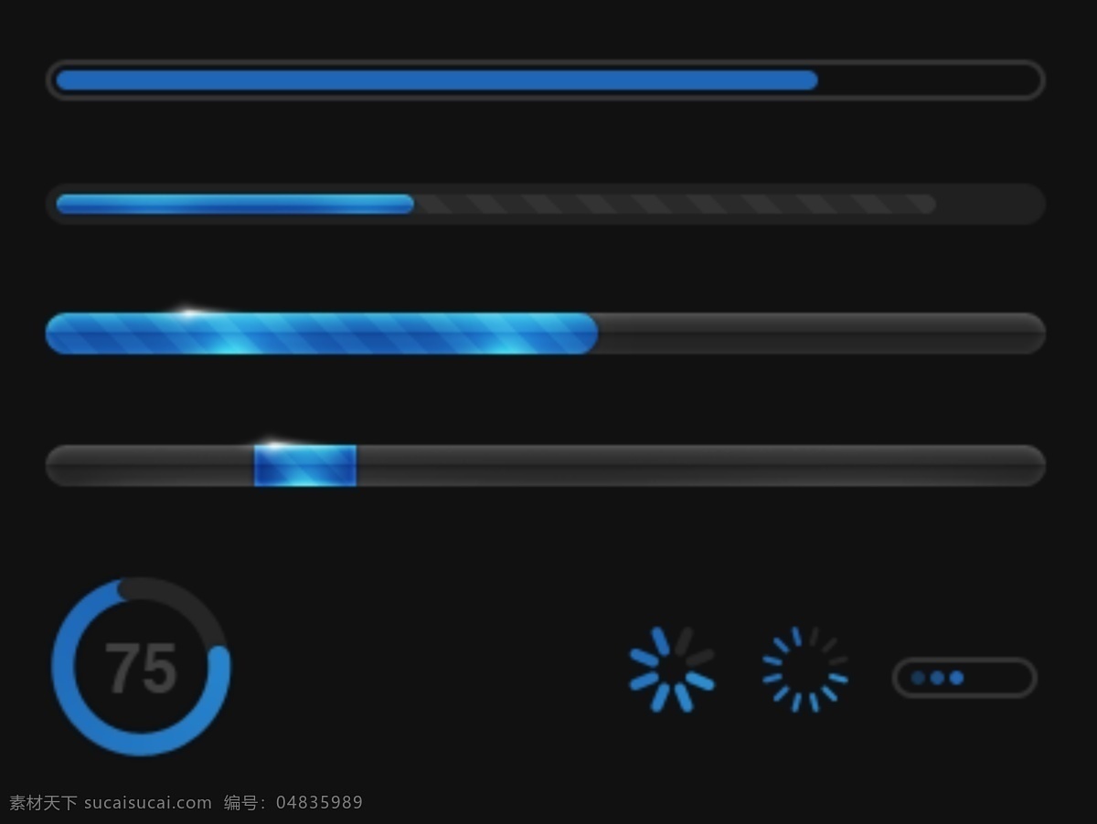 黑色 进度 条 ui ui界面 ui设计 ui素材 进度条 网页素材 网页模板
