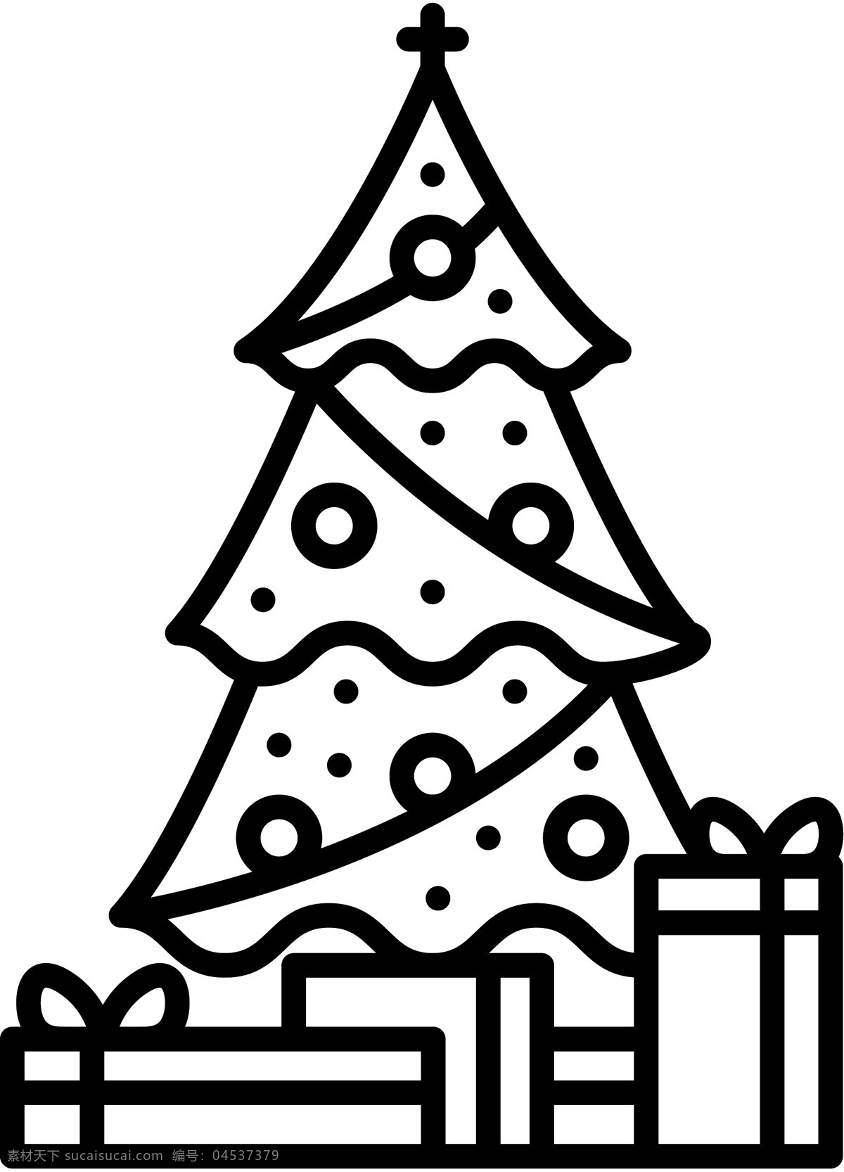 手绘 线性 icon 图标 扁平 单色 多色 简约 精美 可爱 圣诞节 圣诞 圣诞树 壁炉