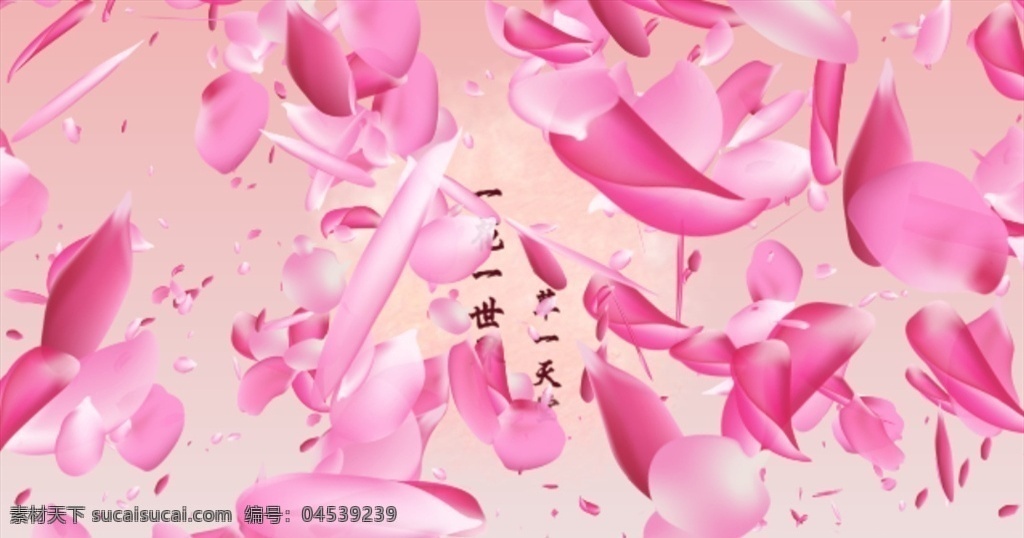 桃花素材 桃花 三生三世 片头 佛语 多媒体 影视编辑 合成背景素材 mov